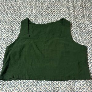 Green Sleeveless Women's Top